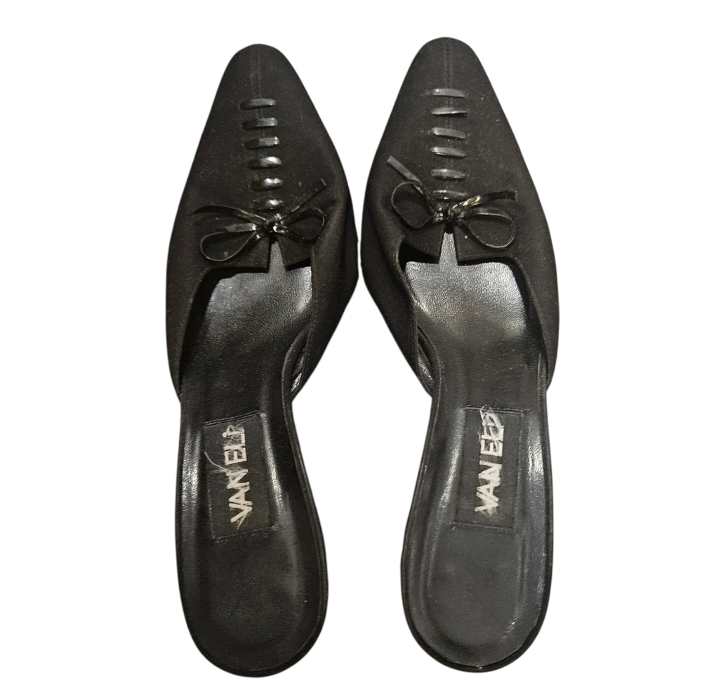 Van Eli Heels | Black with Bow | Size 7.5 M